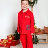 PRE-ORDER Boys Christmas Red & Tartan Pjs