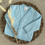 Boys Blue Cable Knit Cardigan