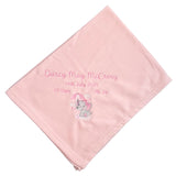 Baby Girls Pink Fleece Personalised Birth Blanket