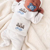 Unisex Baby Personalised 4 Piece with bears