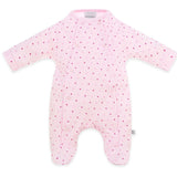 Premature Pink Star Print Cotton Sleepsuit