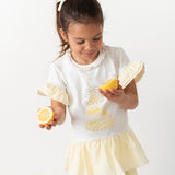 Girls Lemon Ballerina Leggings Set