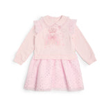 Girls Pale Pink Cotton & Tulle Fairy Wings Dress