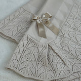 Perfect Little Thing Baby Spanish Luxury Knitted Shawl - Beige
