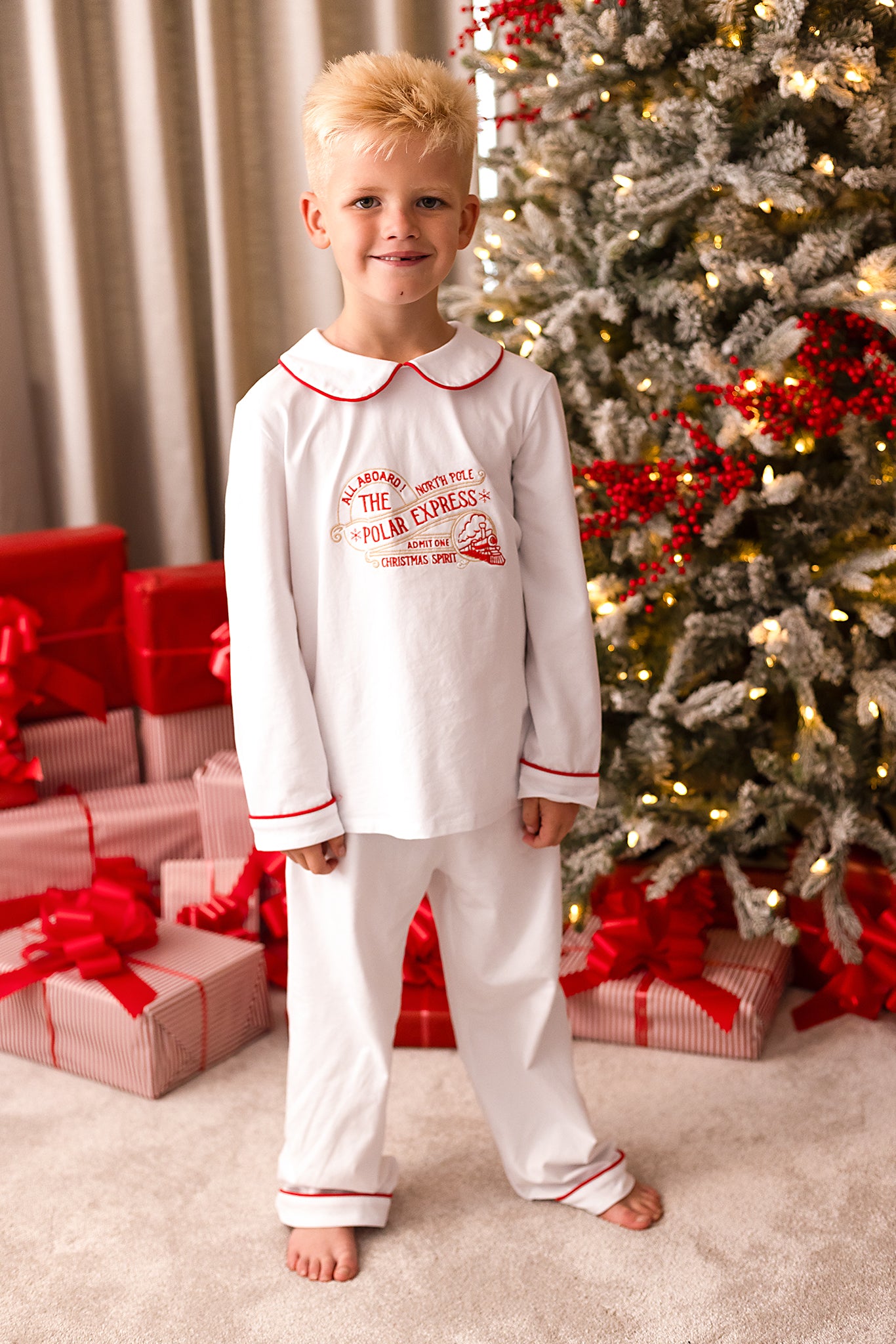 Matching Pjs Boys Red Christmas Pjs Harris Kids Christmas Pyjamas