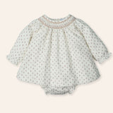 Baby Girls Mac ilusion cord Smocked Dress and Knickers