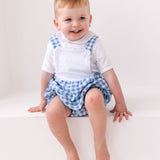 Boys Blue Gingham Romper