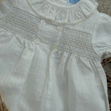 Baby Girls White Smocked Cotton Summer Dress 3 Months