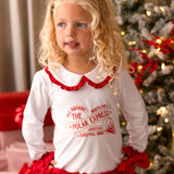 PRE ORDER Girls White & Red Polar Express Christmas Pjs