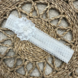 Baby Girls Headband with a White Flower