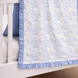 Girl's Frill Blue Safari Toile Print Blanket