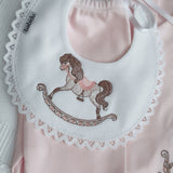 Baby Girls Pink Rocking Horse Set