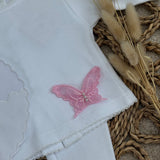 Personalised Pink Butterfly Baby Girl Gift Set – Three Piece Outfit