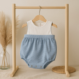 Baby Boys Gingham Summer Romper