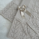 Perfect Little Thing Baby Spanish Luxury Knitted Shawl - Beige