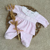 Baby Girl’s Evie Pink Smocked 2 Piece