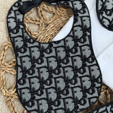 Baby’s Jacquard Dior Handmade Sleepsuit, Bib & Dummy Clip Set