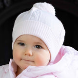 Emile Et Rose True Knit Cable Bobble Hat - Pink