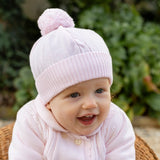 Emile Et Rose True Knit Cable Bobble Hat - Pink