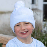 Emile Et Rose True Knit Cable Bobble Hat - Blue