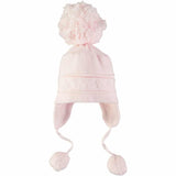 Emile Et Rose Pink Baby Bobble Hat with Ear Flaps