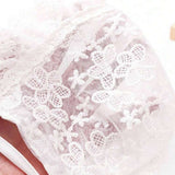 Baby Girls White Vintage Lace christening Bonnet
