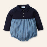 NEW SEASON Mac ilusion Blue Stripe Romper - 3 Months
