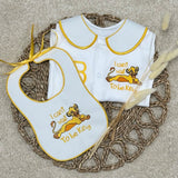 Baby Boys lion King Handmade Sleepsuit & Bib