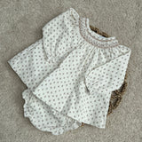 Baby Girls Mac ilusion cord Smocked Dress and Knickers