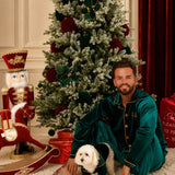PRE-ORDER The Mayfair Collection Emerald Edition – Personalised Men’s Luxury Velvet Christmas Pyjamas