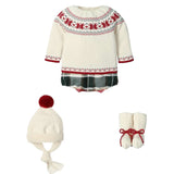 NEW SEASON Mac ilusion Boy's Red Checked Knitted 4 Piece - 3 Months