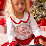 PRE ORDER Girls White & Red Polar Express Christmas Pjs