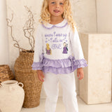 Baby Girls Princess Lilac Frill Pyjama Set – Personalised Pyjamas | Matching Mummy & Me