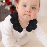 Balmoral Tartan Baby Girls Sleepsuit and Handmade Bib Set