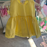 Girls Lemon Plain Summer Dress