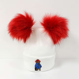 PERFECT LITTLE THING Paddington Bear 2 Pom Hat - Red