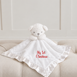 My 1st Christmas Baby Bear Comforter - White