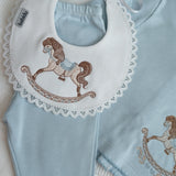 Baby Boys Blue Rocking Horse Set