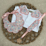 Blushing Blooms Pink Personalised Handmade Baby Gift Set