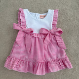 Baby Girls Pink Gingham Summer Frill Dress