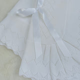 Baby Spanish Luxury White Knitted Shawl