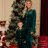 PRE-ORDER The Mayfair Collection Emerald Edition – Personalised Women’s Luxury Velvet Christmas Pyjamas