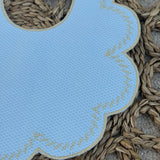 Personalised Spanish Blue & Gold Scallop Bib