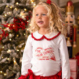 PRE ORDER Girls White & Red Polar Express Christmas Pjs