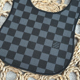 Baby's Grey & Black inspired Bib