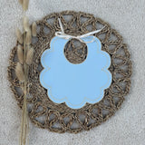 Personalised Spanish Blue & Gold Scallop Bib
