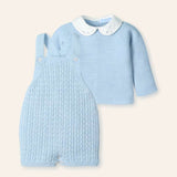 NEW SEASON Mac ilusion Boy's Blue Cable Knitted Dungaree - 3 Month