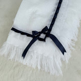 Boys Navy Blue Trim Shawl