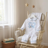 Boys White & Blue Birthday Pjs
