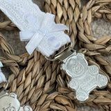 Baby’s Dummy Holder With Teddy Bear Clip